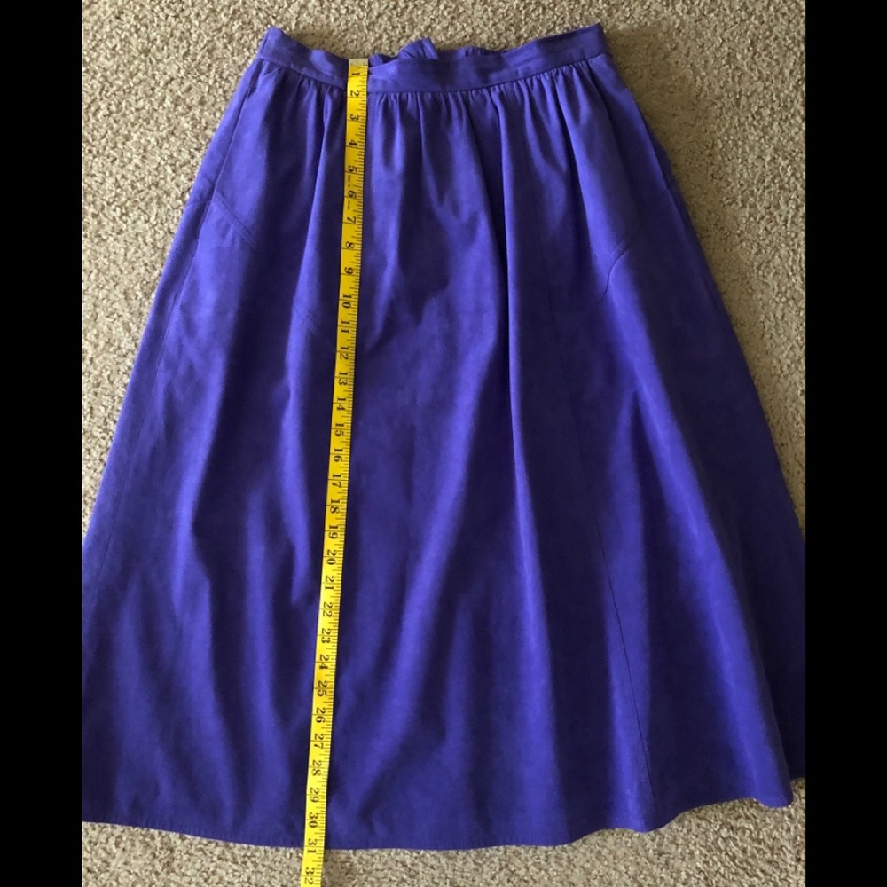 Lilli Ann Collections Vintage Skirt Size M Ultrasuede Facile Flared Casual - Picture 7 of 12